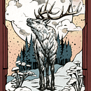Moose Illustration. Een project van Traditionele illustratie van Elisa Plance - 19.06.2019