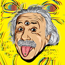 Albert Enstein Ein Projekt aus dem Bereich Zeichnung, Porträtzeichnung, Design, Design von Figuren, Grafikdesign, Traditionelle Illustration und Vektorillustration von Alejandro Henao - 28.06.2019