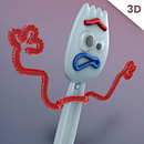 Forky | 3D. Un projet de 3D, Animation de personnages, Conception de personnages, Conception de personnages 3D , et Modélisation 3D de s dg - 14.07.2019