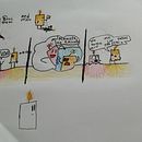 la buena vela y la mala vela. Comic project by Nicolás Urquieta Gallardo - 07.21.2019