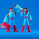 The future of work - Avianca. 3D, Design de personagens, Design de personagens 3D, Design editorial e Ilustração tradicional projeto de Daniel Dominguez - 26.07.2019