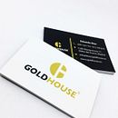 Realización de tarjetas de visita para Gold House en Madrid. Un proyecto de Creatividad, Diseño, Diseño de carteles y Diseño gráfico de LJ Graphic - 20.07.2019