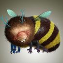 Bee, basado en el trabajo de Stan Manoukian / Grograou. Un progetto di 3D, Creatività, Design, Graphic design, Modellazione 3D e Videogiochi di Alvaro Obregon - 30.07.2019