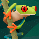 Hylidae. Colección de ilustraciones de ranas arborícolas.. Un proyecto de Ilustración tradicional e Ilustración digital de David Comerón - 01.08.2019