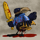 Cría cuervos... #drawthisyourstyle Ein Projekt aus dem Bereich Traditionelle Illustration und Digitale Illustration von Javi Sánchez - 04.08.2019