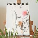 Crítica al cuerpo de la sociedad: "Nus". Traditional illustration project by Greta Riera - 06.06.2019