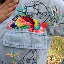 Pinturas y dibujos bordados en ropa. Embroider project by Katy Biele - 11.03.2018