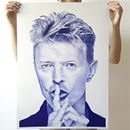 Retrato a bolígrafo de David Bowie. Un projet de Dessin réaliste de Omar TC - 01.08.2019