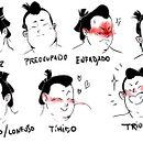 Personaje: turnaround +expression ref sheet. Un projet de Art conceptuel, Créativité, Dessin, Dessin artistique, Conception de personnages, Illustration traditionnelle et Illustration numérique de Ludmila - 15.05.2019