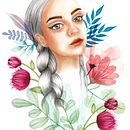 Retrato ilustrado en acuarela. Design project by Eva Maciel - 08.12.2019