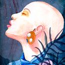 Mi Proyecto del curso: Retrato ilustrado en acuarela. Projekt z dziedziny Trad, c, jna ilustracja, Ilustracja c, frowa i Malowanie akwarelą użytkownika Barbara Llinares - 11.08.2019