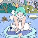 A little painter. Ilustração tradicional projeto de Tồ Giang - 12.08.2019