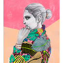 Mi Proyecto del curso: Retrato con lápiz, técnicas de acrílico y Photoshop. Een project van Digitale illustratie y Patroonontwerp van María José Prado - 28.08.2019