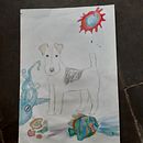 O cão e o mar. Ilustração tradicional, Artes plásticas, Pintura, Desenho a lápis, Desenho, Pintura em aquarela, Ilustração infantil, e Narrativa projeto de Norma Nacsa - 30.08.2019