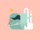 Ola de verano. Traditional illustration, Digital Illustration, Children's Illustration, and Vector Illustration project by Fran Marrero - 12.07.2019