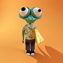 El Perenquén Canario . % Manuel Lobeira Alcaraz tarafından hazırlanan 3D, 3D Karakter Tasarımı, Ve 3D Modelleme projesi - 09.04.2019