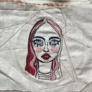 My project in Creation of Embroidered Portraits course. Artistic Drawing project by Sonja Sofiz - 09.04.2019