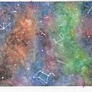 Galaxia en acuarela. Watercolor Painting project by Sandra Carmona Rodriguez - 07.24.2019