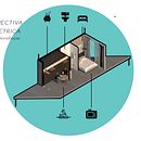 LARVA microhouse . Un progetto di Animazione 3D, Architettura, Architettura digitale e Architettura d'interni di lilianas_valdo - 07.08.2019