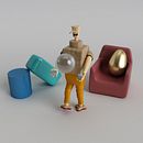 Mi Proyecto del curso: Diseño de personajes en Cinema 4D: del boceto a la impresión 3D Ein Projekt aus dem Bereich Design von 3-D-Figuren von Enrique Castillo Polo - 09.09.2019