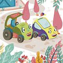 Las aventuras de Abel, la locomotora. Een project van  Tekening, Traditionele illustratie, Digitale illustratie y Kinderillustratie van Nazaret - 06.10.2018