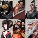 Japanese warriors Ein Projekt aus dem Bereich Concept Art, Digitale Zeichnung, Kunstleitung und Traditionelle Illustration von Jose Luis Triguero Navarro - 27.04.2020