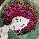 Serie Chicas Nature - Bordado sobre papel . Embroider, Character Design, and Traditional illustration project by Sara Nietto - 09.25.2019