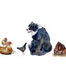 farm animals. Een project van Aquarelschilderen van Cindy Hogan - 29.09.2019