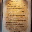 Poema Canção do Exílio de Gonçalves Dias sobre Canson 300m/g e fundo de borra de café  . % Paulo Carreira tarafından hazırlanan Kaligrafi projesi - 10.03.2019