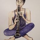 Retrato en acuarela de Sofía Viola . Pictură în acuarelă de Lucrecia Enrique - 10.10.2019