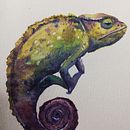 Un camaleoncete Ein Projekt aus dem Bereich Kreativität und Aquarellmalerei von Eva Eire - 19.10.2019