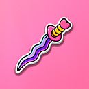 Pugnale rosa - Marchio. Un progetto di Br, ing, Br, identit, Graphic design e Illustrazione vettoriale di Sofía García - 27.10.2019
