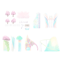 Diseño de fondo para Cheespeed (demo jugable). Un proyecto de Ilustración tradicional, Ilustración digital y Videojuegos de Ale Roca - 14.06.2019