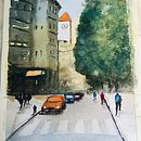 Mi Proyecto del curso: Paisajes urbanos en acuarela . % Ane Martínez sagredo tarafından hazırlanan Sokak Sanatı projesi - 11.18.2019