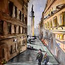 Mi Proyecto del curso: Vía Magnanopolis - Roma. . Een project van Realistische tekening van Claudio Escobar - 11.12.2019