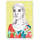 Mi Proyecto del curso: Retrato con lápiz, técnicas de color y Photoshop. Traditional illustration, and Digital Illustration project by Ana Karen Cortés Montaño - 11.26.2019