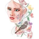Mi Proyecto del curso: Retrato ilustrado en acuarela. Projekt z dziedziny Kreat, wność, Portret, Trad, c, jna ilustracja i Malowanie akwarelą użytkownika s_roblescarr - 28.11.2019