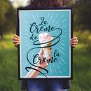 La Crême de la Crême. Graphic Design project by Cristina Ygarza - 12.02.2019