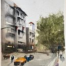 Meu projeto do curso: Paisagens urbanas em aquarela. Un projet de Beaux Arts , et Aquarelle de Ana Carolina Cunha - 06.12.2019