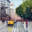 Mi Proyecto del curso: Paisajes urbanos en acuarela . % rodrigotorrens tarafından hazırlanan Sulubo, Ve a Resim projesi - 12.09.2019