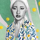 Mi Proyecto del curso: Retrato con lápiz, técnicas de color y Photoshop Ein Projekt aus dem Bereich Traditionelle Illustration von Estefania Karlanian - 12.12.2019