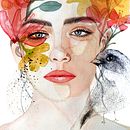 Meu projeto do curso: Retrato ilustrado em aquarela. Een project van  Beeldende kunst van Karen Venturelli - 24.12.2019