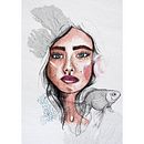 Mi Proyecto del curso: Retrato ilustrado en acuarela. Un proyecto de Dibujo, Dibujo de Retrato, Ilustración tradicional, Ilustración digital y Pintura a la acuarela de Carla Antillon - 30.12.2019