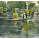 Mi Proyecto del curso: Paisajes urbanos en acuarela. Street Art, Fine Arts, Traditional illustration, Painting, and Watercolor Painting project by Gabriel Ramos - 01.13.2020