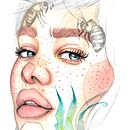 Mi Proyecto del curso: Retrato ilustrado en acuarela. Un projet de  de Melania Oliver Luna - 12.01.2020