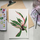 Flor em Aquarela . % Jéssica Zambonato tarafından hazırlanan Botanik İllüstras, Ve on projesi - 10.31.2019