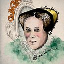 My project in Illustration Techniques with Digital Watercolor course, its a illustration of the queen Mary Tudor . Een project van Traditionele illustratie van Marisa Piló - 16.01.2020