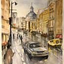 Paisajes urbanos en acuarela,Le Mareis (Paris)  29’7x42 cm.. Un proyecto de Pintura a la acuarela de José Maria Torrado Garcia - 20.01.2020