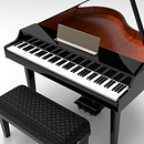 Piano de cola (Practicando primeras nociones con Maya) . 3D proyek oleh Gaizka Coterón - 01.18.2020