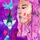 Meu projeto do curso: Retrato ilustrado em aquarela. Artistic Drawing project by Ester Costa Dos Santos - 01.20.2020